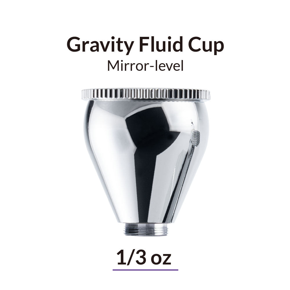 1/3oz / 10ml Ultra Mirror-Level Gravity Fluid Airbrush Cup