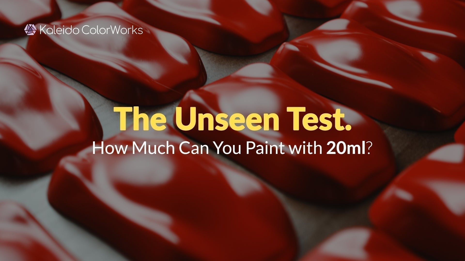 How large an area can 20ml of Kaleido Paint be sprayed on?